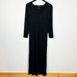 Daily Ritual Long Sleeve Maxi Dress Women's Size Medium in Black